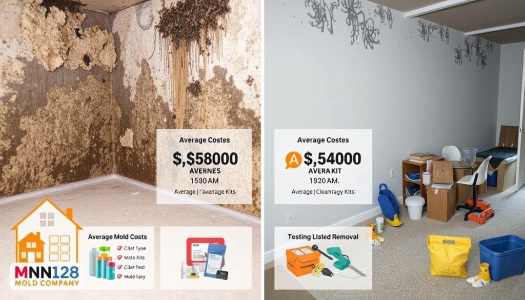 average cost of mold testing for homes