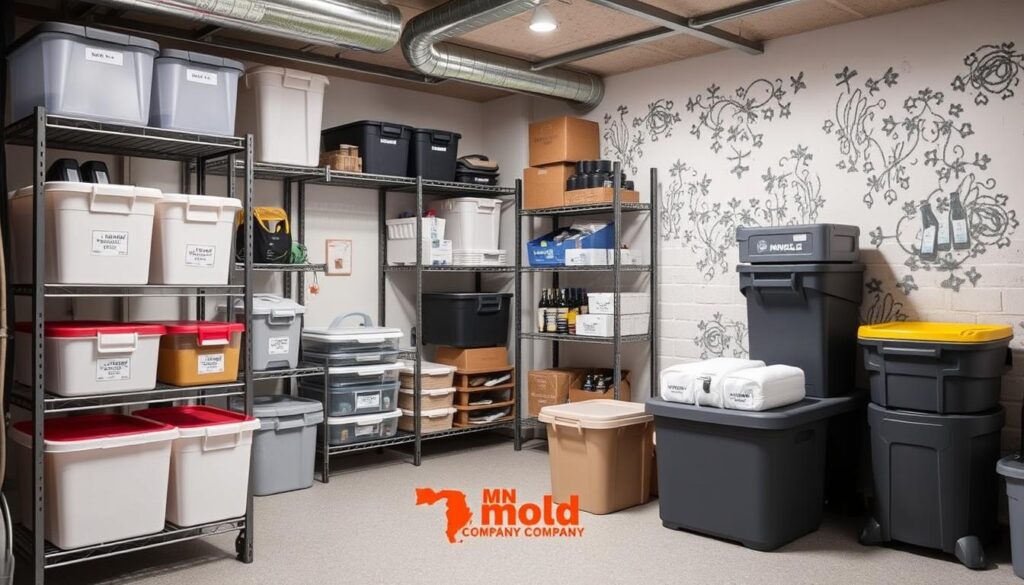 mold-resistant basement storage