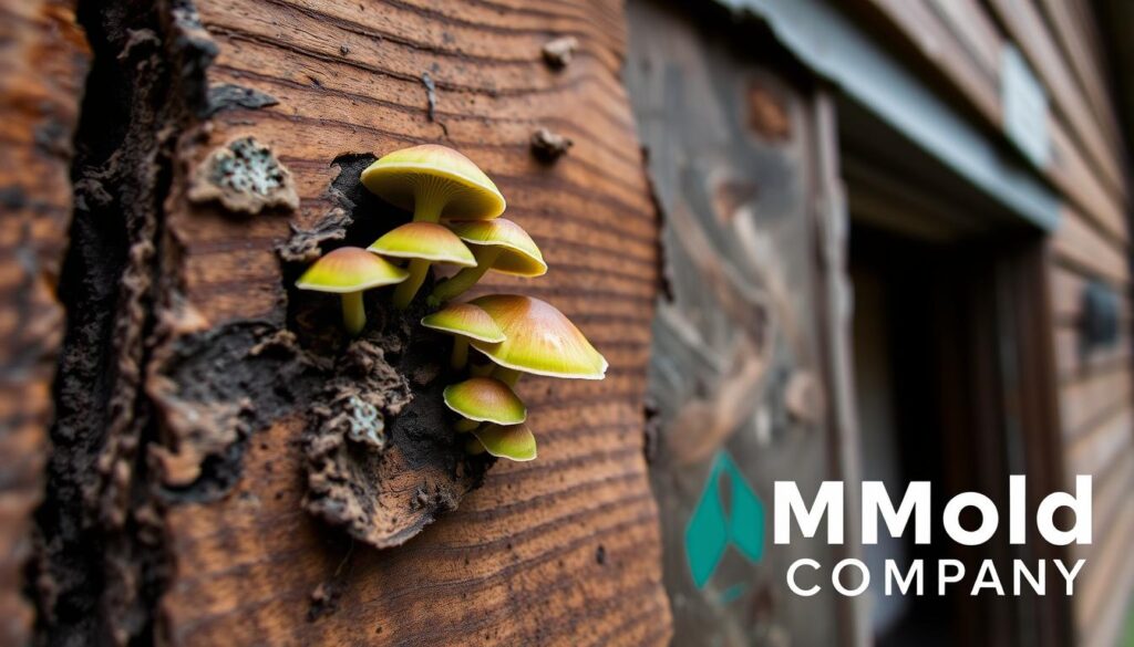 relationship between wood rot and mushrooms on siding