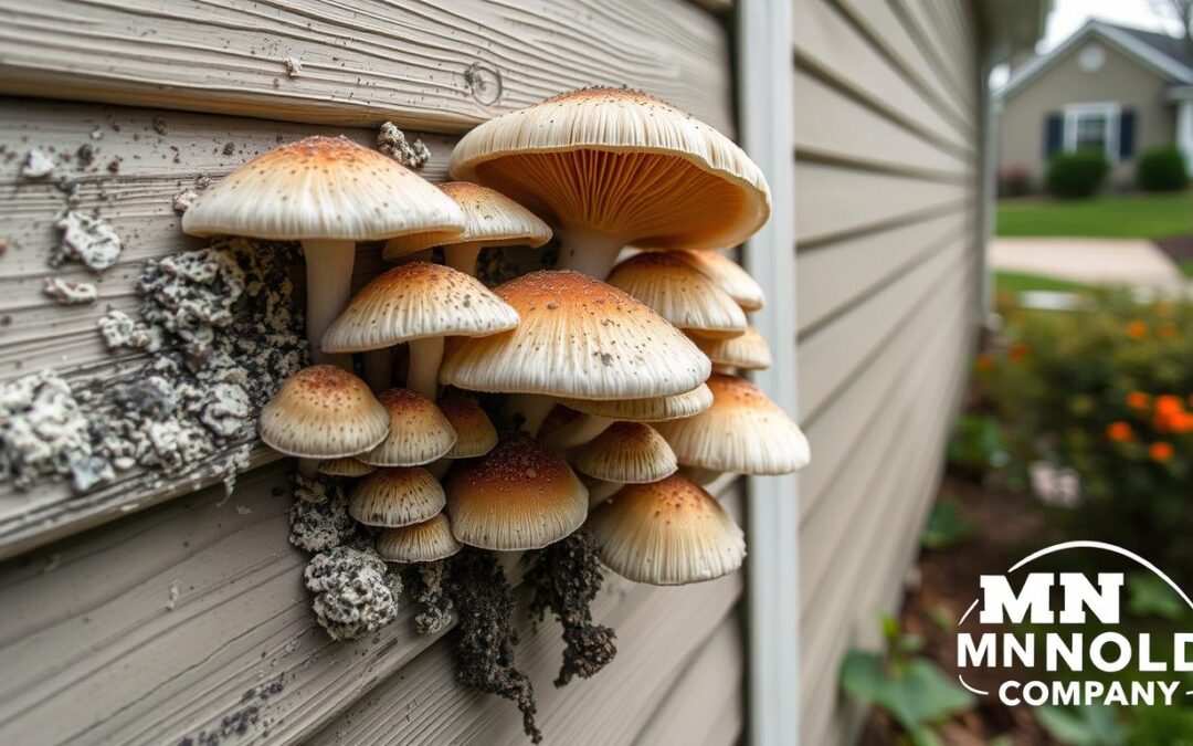 why do I have mushrooms on siding?